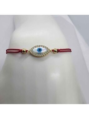 NEW Sterling Silver 925 Evil Eye Red String Bracelet – Protection & Style